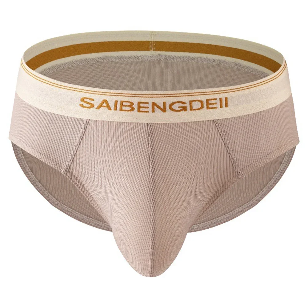 Mens Thin Breathable Sexy Briefs Comfortable Solid Color Simple Underwear Basic Scrotum Bulge Panties Men Clothes Inner Wear