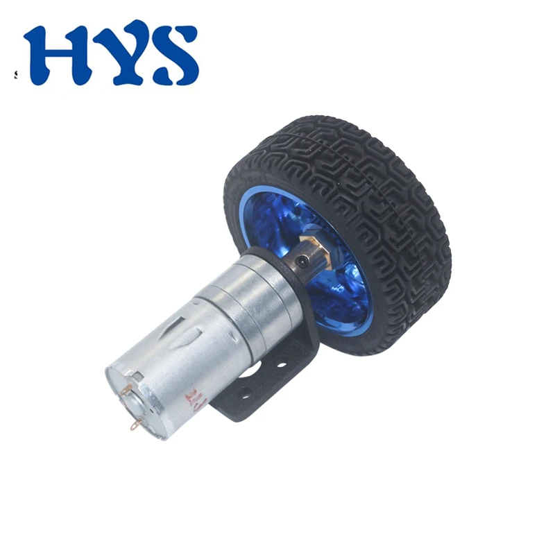 jga25-370 Wheel Hub Motor Kit DC 6V-24V 12-1360RPM - 65/85/130mm Metal Gear Reduction with PWM Control for RC/Industrial Drives