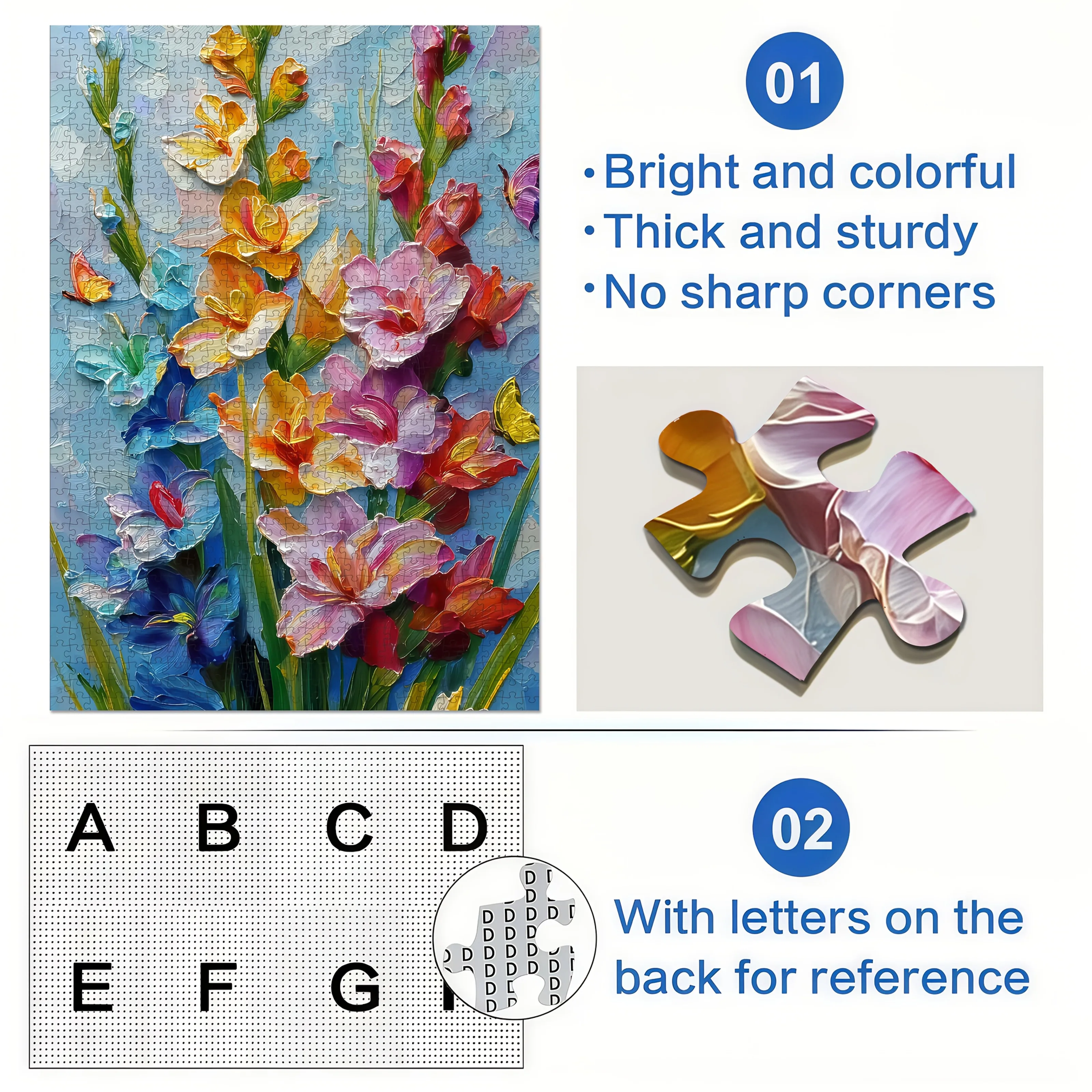 1 коробка (500/1000 шт.) 3D картина маслом с цветочным узором, головоломка, домашний декор, семейное развлечение для отдыха и Ra