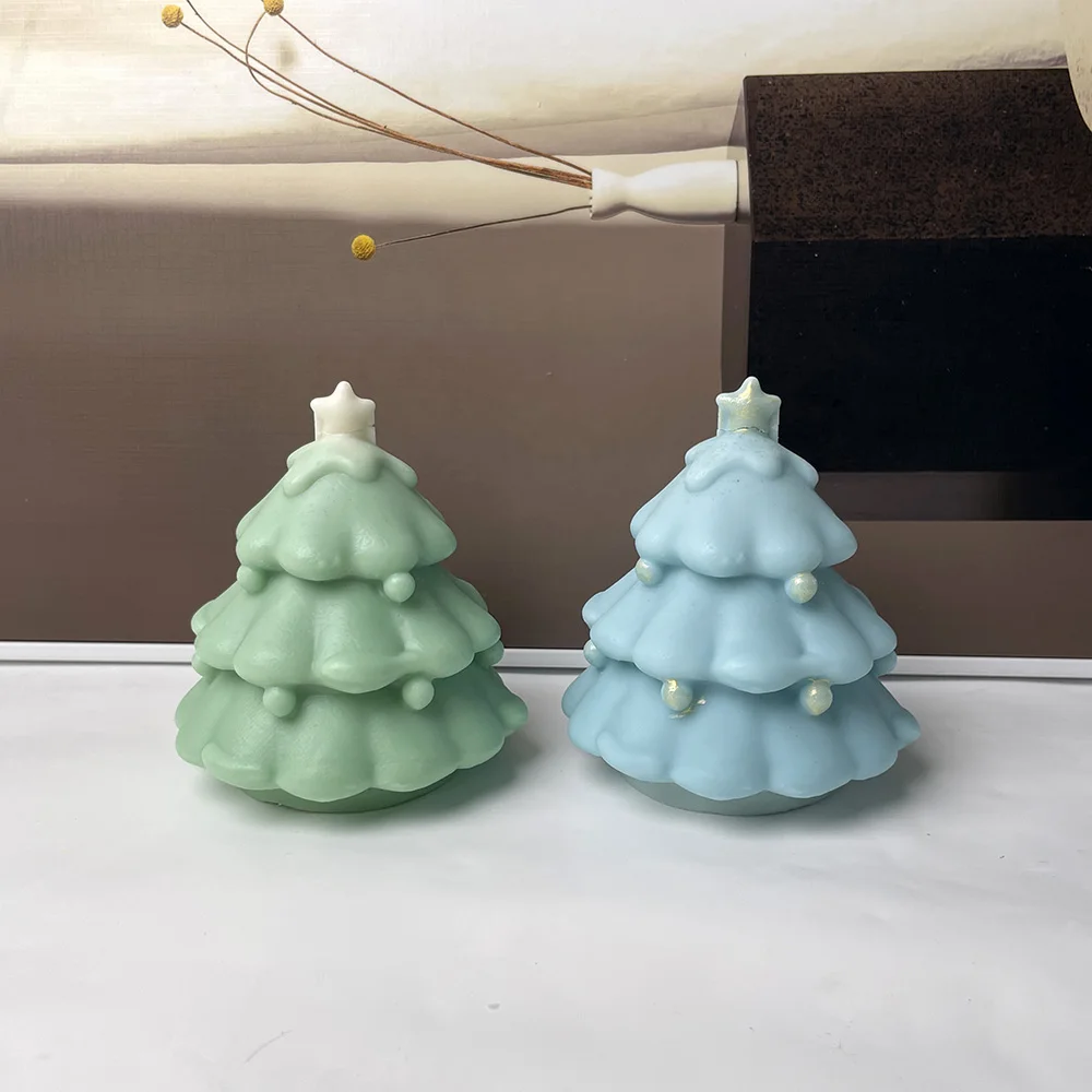 3d Weihnachts baum Kerzen formen Silikon Kiefer Silikon form für Epoxidharz Casting DIY festliche Aroma therapie Kerze liefert