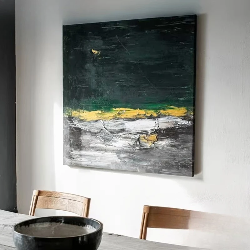 Wabi Sand Wind Abstract Texture Oil Painting Niche Square Single Painting