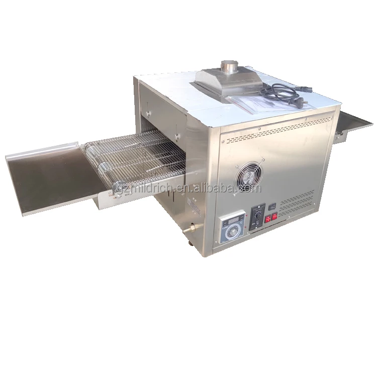 High Efficiency Bakery Equipments/Bread Making Machine 18inches Gas Conveyor Pizza Oven for Sale