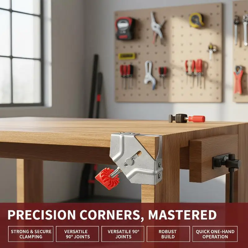 Adjustable 90 Degree Right Angle Corner Clamps Durable Woodworking Clamp for Bookshelf Making Home Renovation DIY Wood Jobs