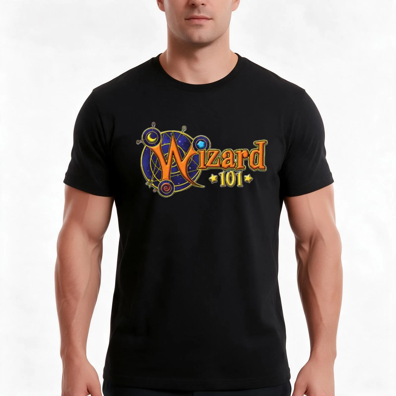 Wizard101 T-Shirt, Summer Casual Cotton Tee, Oversized Streetwear Tops, Vintage Graphic Print, Loose Fit Short Sleeve