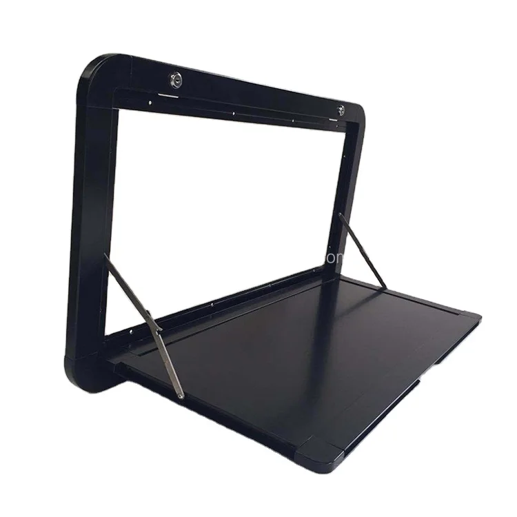 

External Size 1000x500mm Black Color Wall Mounted Aluminum Folding Table for RV Caravan Camping Car Trailer