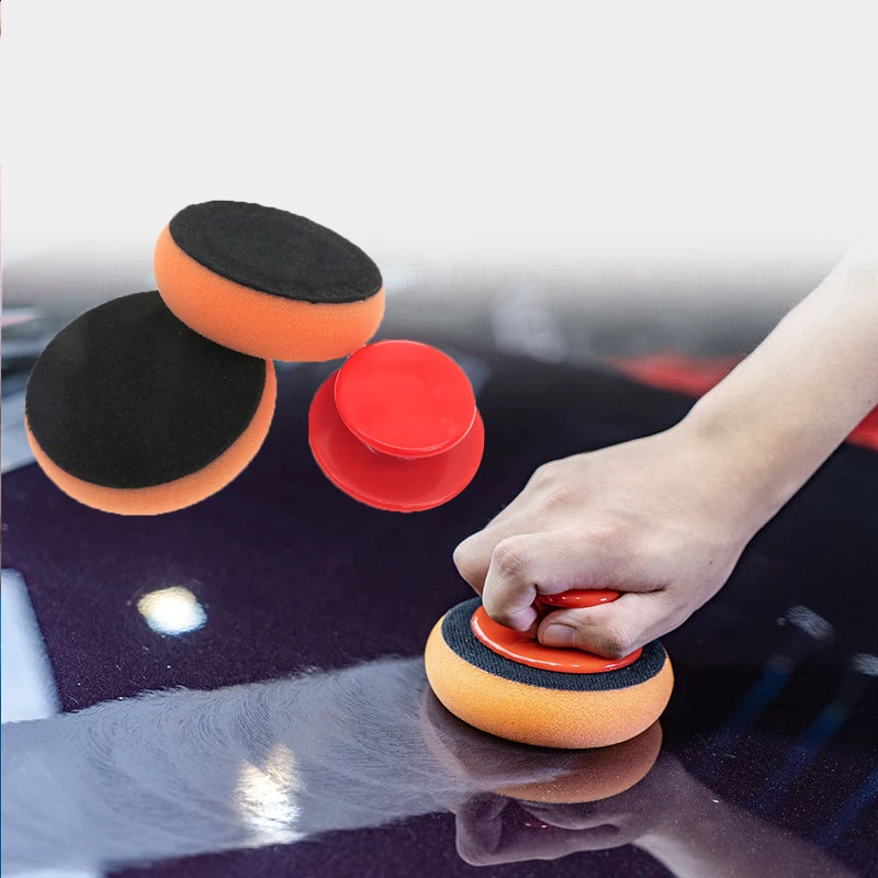 Car Wash Waxing Polish Sponge Microfiber Applicator Foam Beauty Care  Waxing Sponge Suit Car Cleaning Accessories for Car view 3