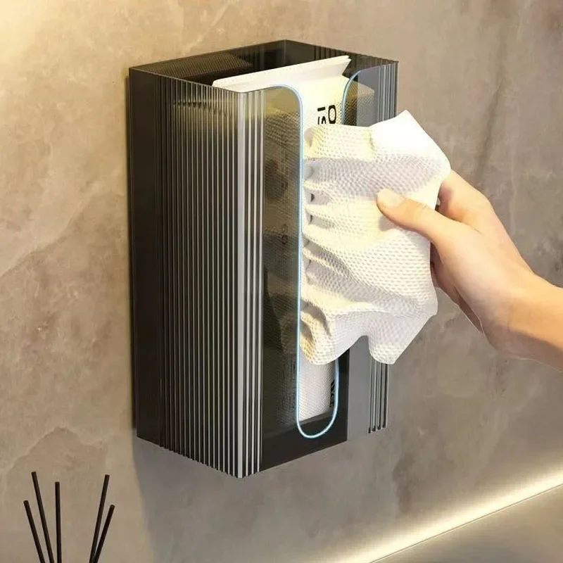 Punch-free Toilet Paper Holder Box Waterproof Storage Toilet Paper Storage Rack Paper Towel Kitchen Bathroom Storage Box