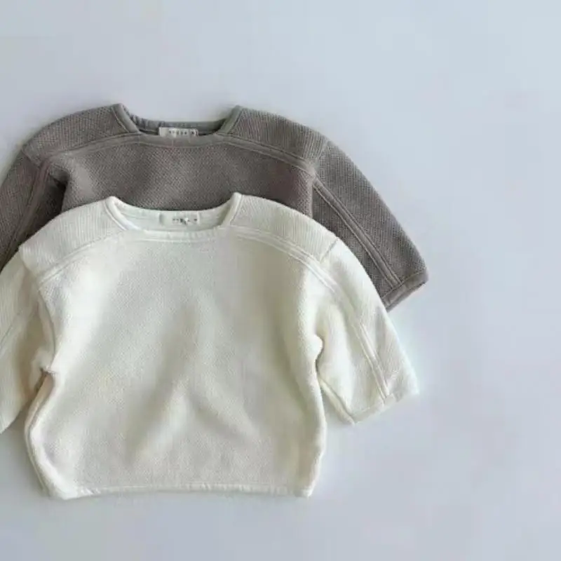 Autumn New Baby Long Sleeve T Shirts Solid Infant O-neck Tops Toddler Girl Tee Infant Boy Cotton T Shirts Kids Casual Clothes