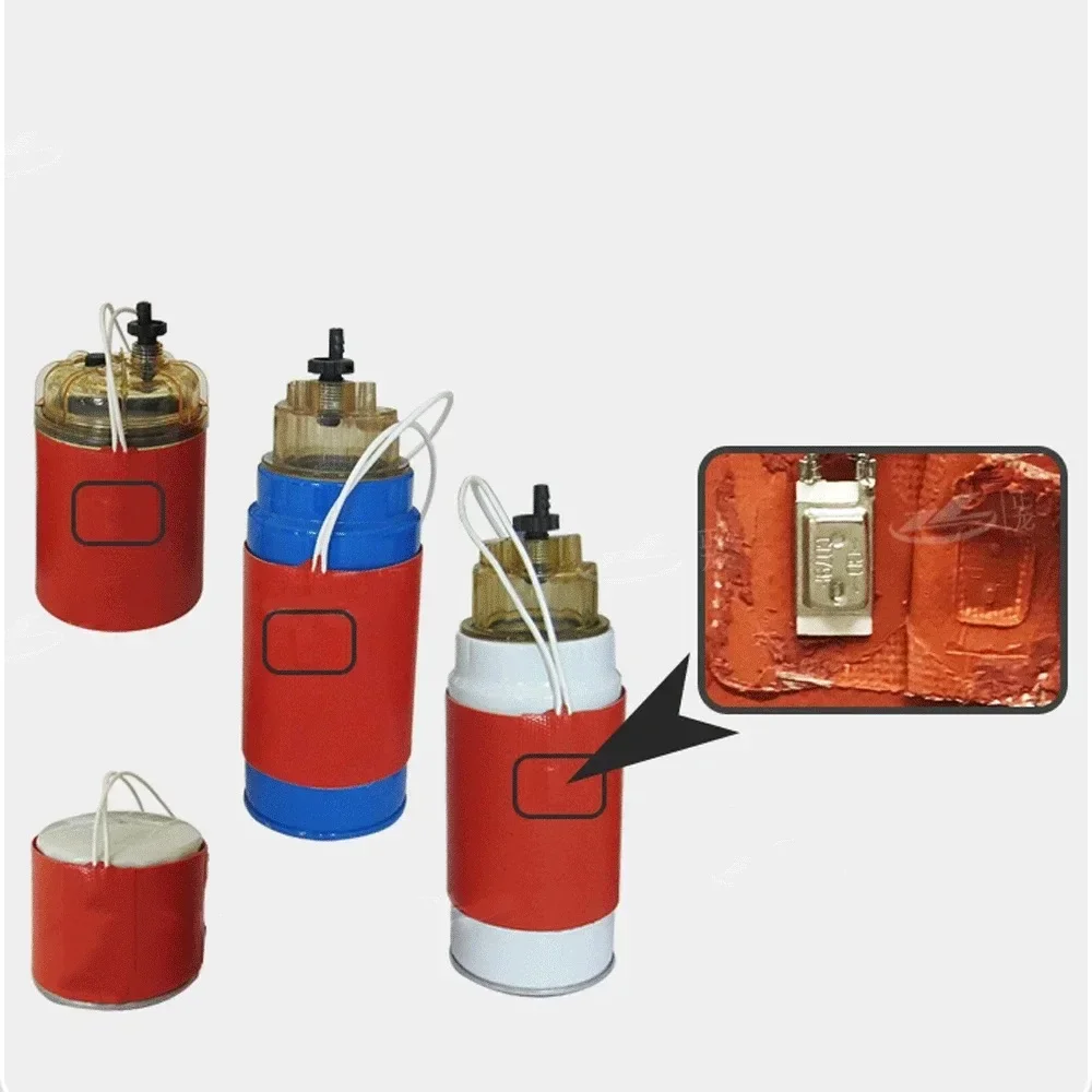 Cartridge Heating Ring Diesel Coarse Filter Car Heater Tank Preheating Plate Heating Sleeve 12V 24V Oil Line Tropical