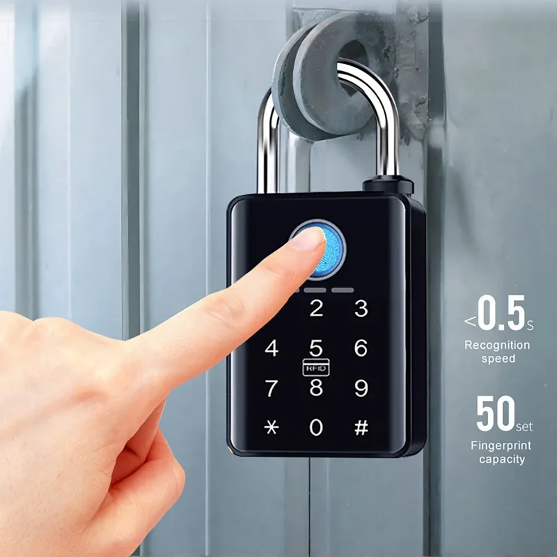 قفل Tuya المقاوم للماء بكلمة مرور، قفل إلكتروني ببصمة الإصبع، بدون مفتاح، قفل عالي التحمل لمرآب مستودع المنزل المنزلي #6