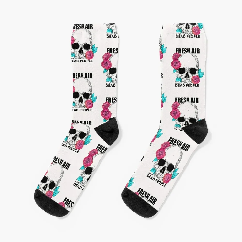 

Morbid Podcast. Fresh Air is for Dead People Socks gift basketball Socks Women Men's