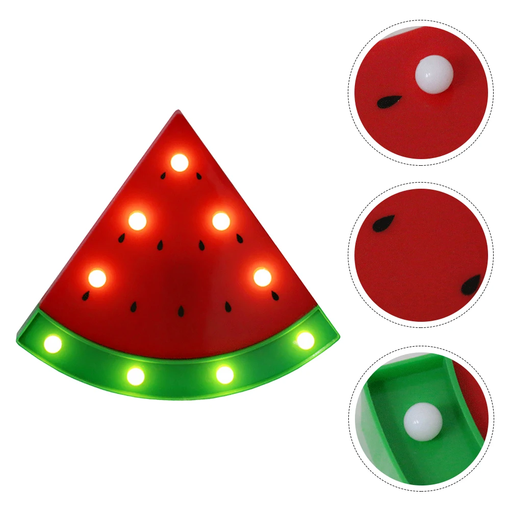 

Watermelon LED Night Light Creative Desk Lamp Adorable Plastic Kids Toy Warm Eye Protection Furniture Artistic Space