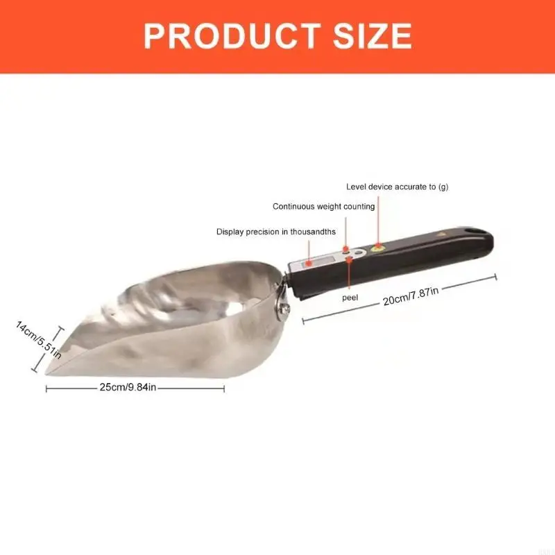 

2025 New Ergonomic Electronic Weighing Spoon Measuring Tool for Coarse Grains and Water