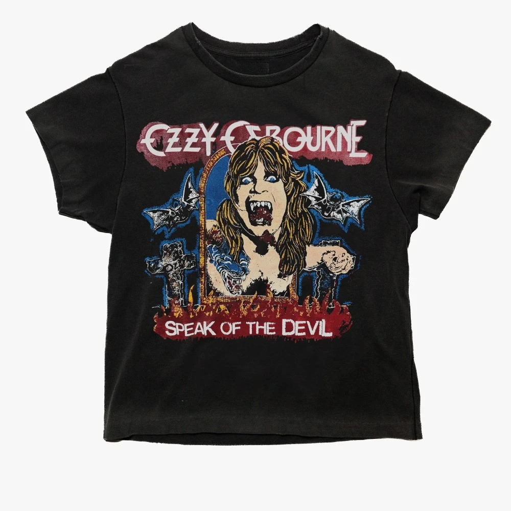 

Новая летняя футболка с принтом рок-группы Ozzy Osbourne, мужская футболка с коротким рукавом, уличная одежда высокого качества, женская одежда