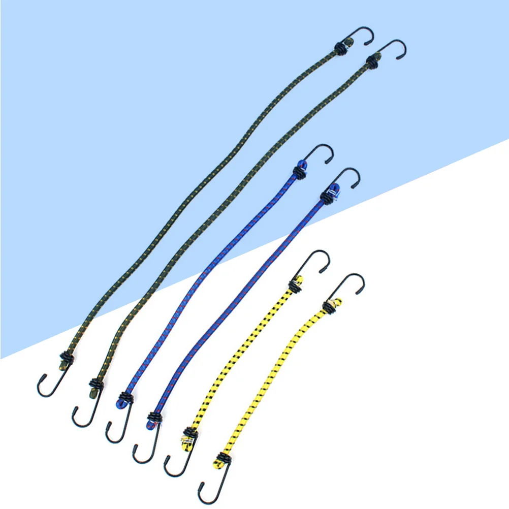 

6 PCS/Set Bungee Tie Down Elastic Cords for Tent Baggage and Other Camping Accessories bungee strap bungee cords