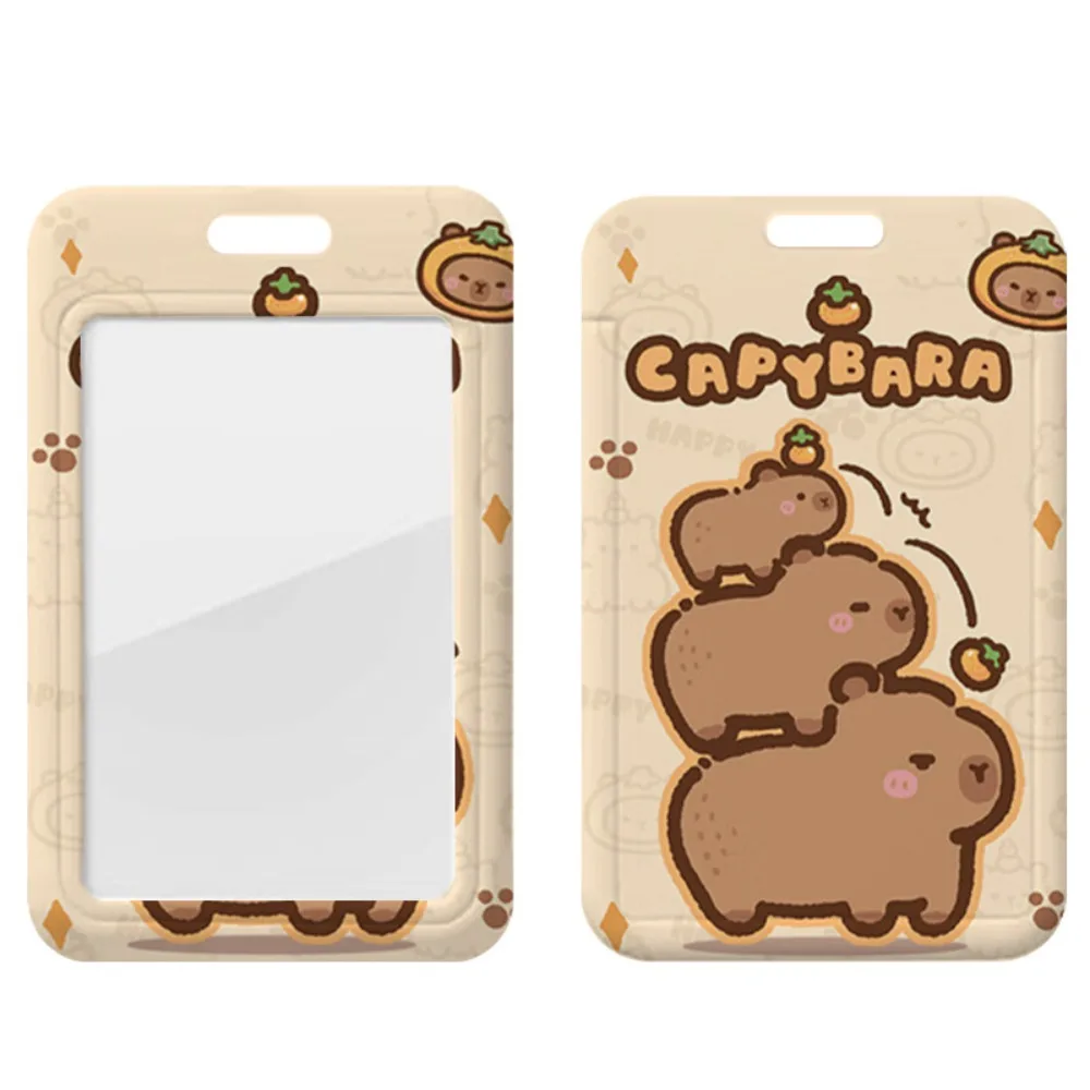 مجموعة بطاقات التحكم في الوصول إلى حافلة الطالب عالية المظهر ومترو الأنفاق Pibala Capybara مجموعة بطاقات بإبزيم تلسكوبي سهل السحب