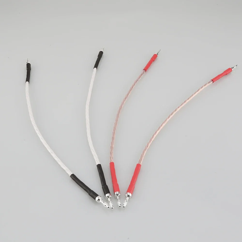 오디오크래스트 점퍼 링크 퍼포먼스 스피커 케이블, 바나나 플러그-바나나 플러그, 하이파이 점퍼 케이블, 4x20cm