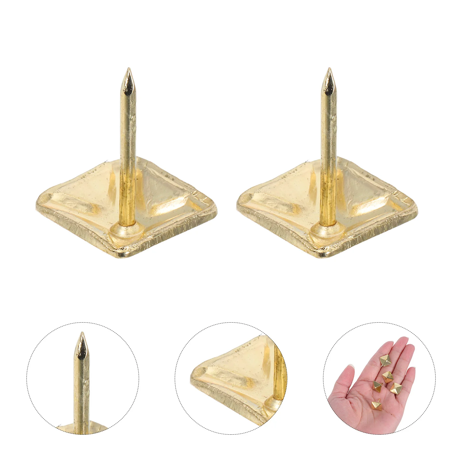 

100Pcs Square Upholstery Push Pins Extended Length Furniture Tacks Decorative Thumbtacks for Wall Cork Boards Sofa Pushpins