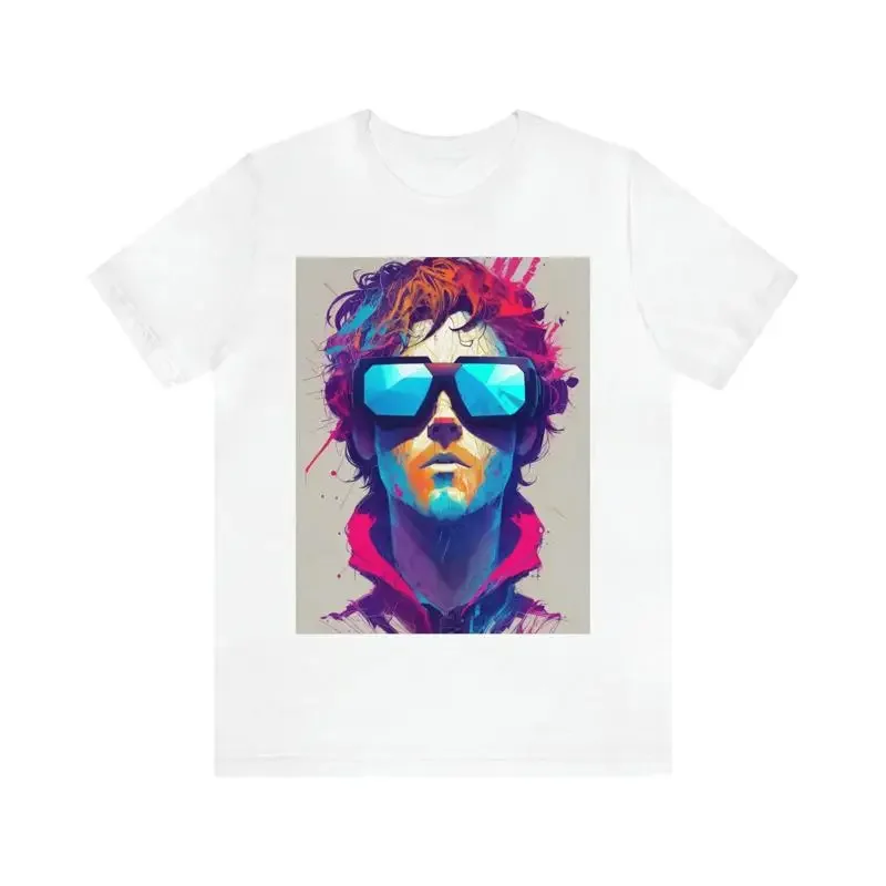 Abstract Face T Shirt Beautifu Colorful Men Art Design Minimalism