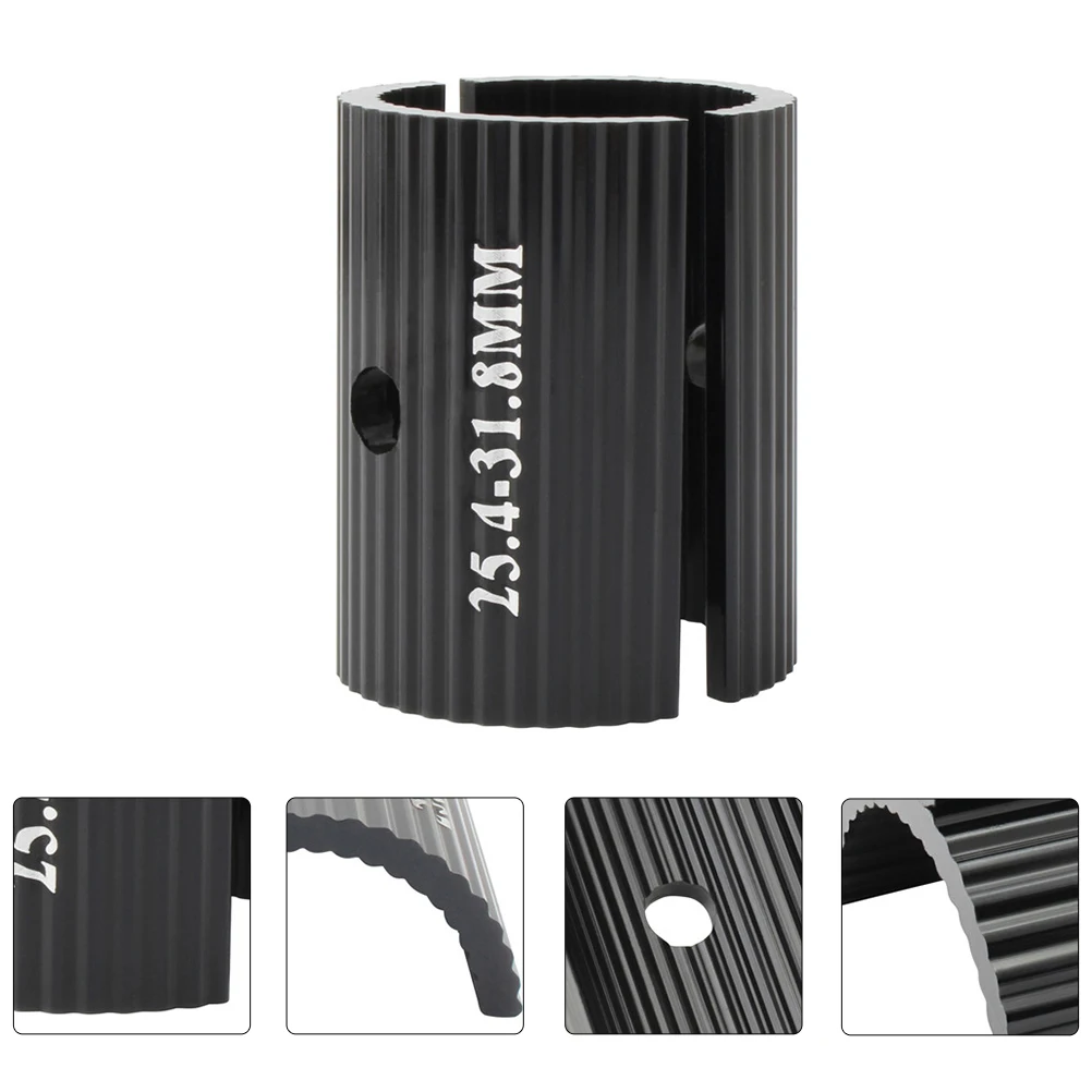 

2Pcs Bike Handlebar Stem Reducer Adapter Spacers Silver Aluminum Alloy Lightweight Conversion Sheet For Oversize Stem Stable