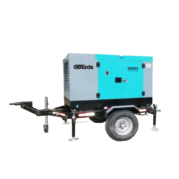 Ｆｏｒ New Design 70kva 90kva 100kva Trailer Super Silent Diesel Generator with Power Engine for Camping Use