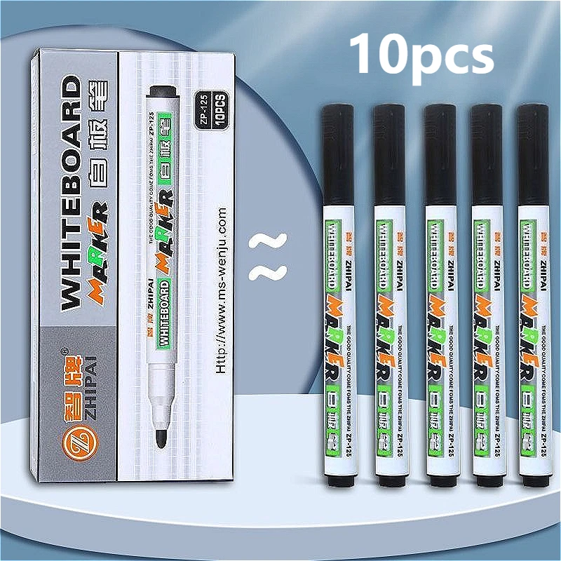 

10pcs Erasable Whiteboard White Board Markers Dry Erase Markers Stationery Classroom Supplies Blackboard Note Numbering Tools