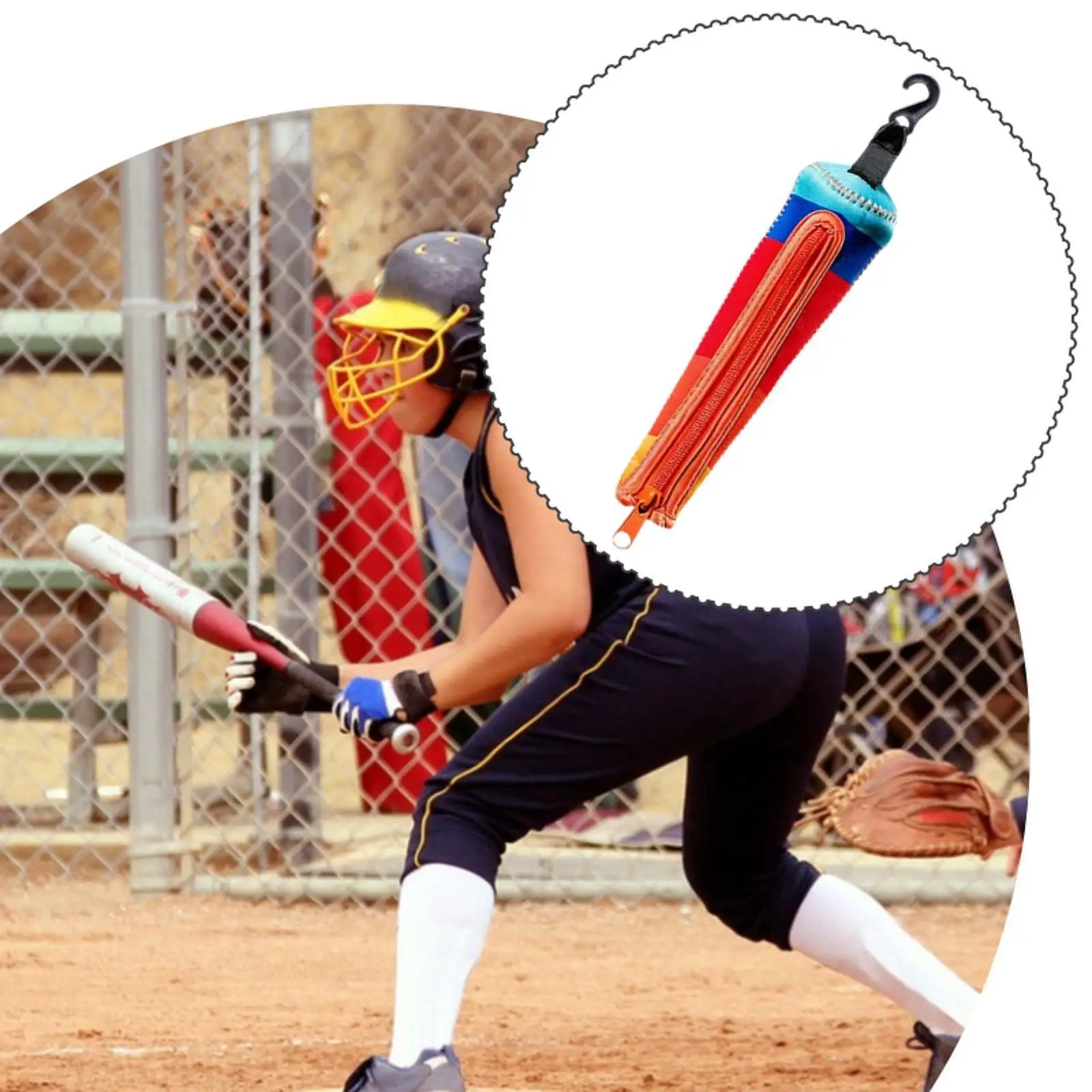 Portable Baseball Grip Tape Sleeve Neoprene Anti Slip Handle Cover Sweat Absorbing Protector for Sports Gear