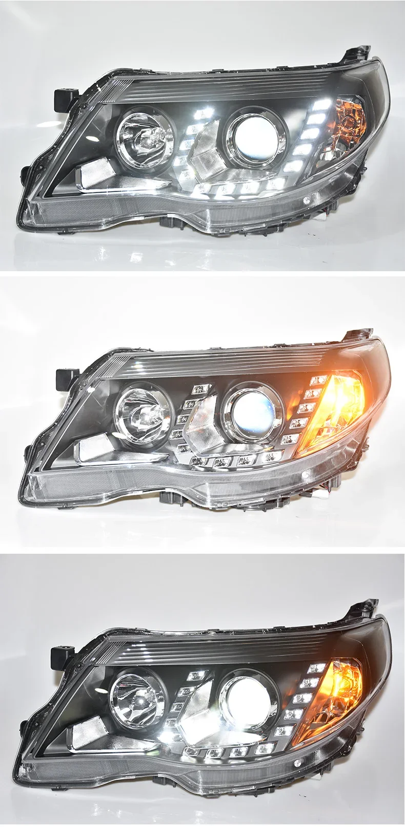 Car Headlight LED DRL Daytime Running Light Headlamp Projector Lens Turn signal for Subaru Forester 08-12