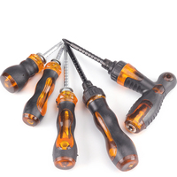 Multifunctional telescopic screwdriver ratcheting a word t-type Phillips change cone three screwdriver repair tool driver