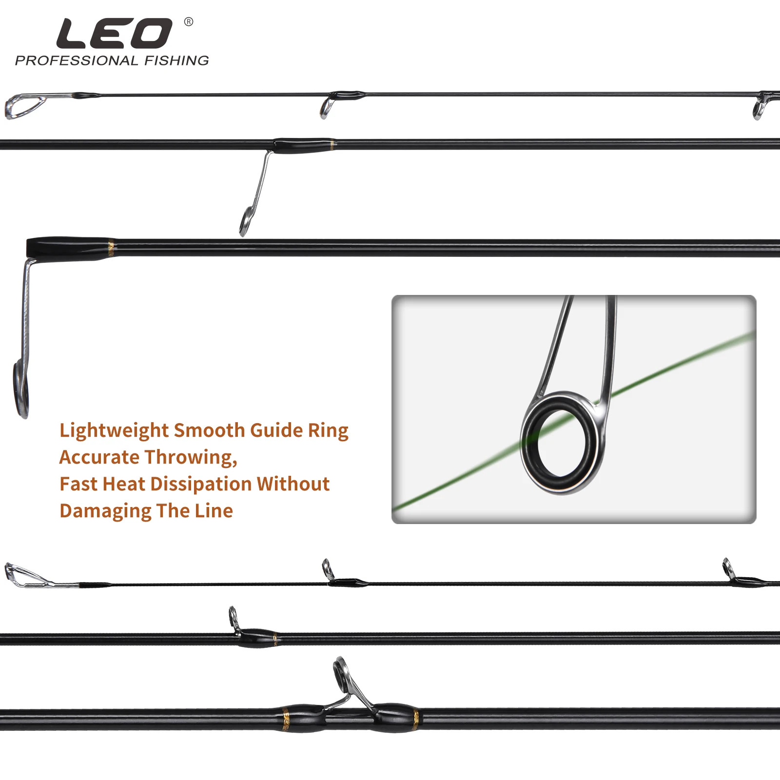 Leofishing Carbon Vissen Lokken Spinnen Gieten Snel Ul Aas 523/604 Ultra Lichtgewicht Hengel 1.56M & 1.8M Visaccessoire