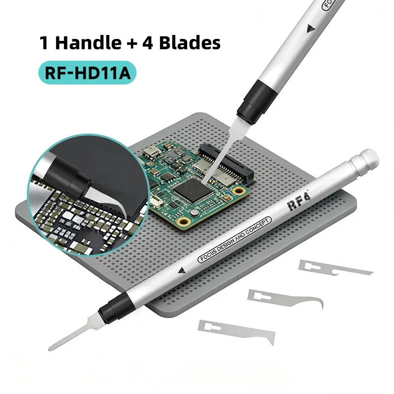 

RF4 HD11A/HD12B Knife Professional Mobile Phone Maintenance Tool Knife Chip IC Glue Removal Scraper Sheath for IPhone CPU Nand