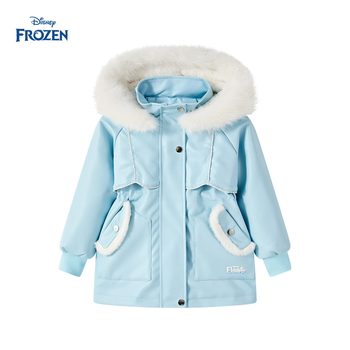 

Disney/Disney Elsa Fleece Thickened Girls Coat 2025 Autumn and Winter Windproof Warm Children's Pie Overcome