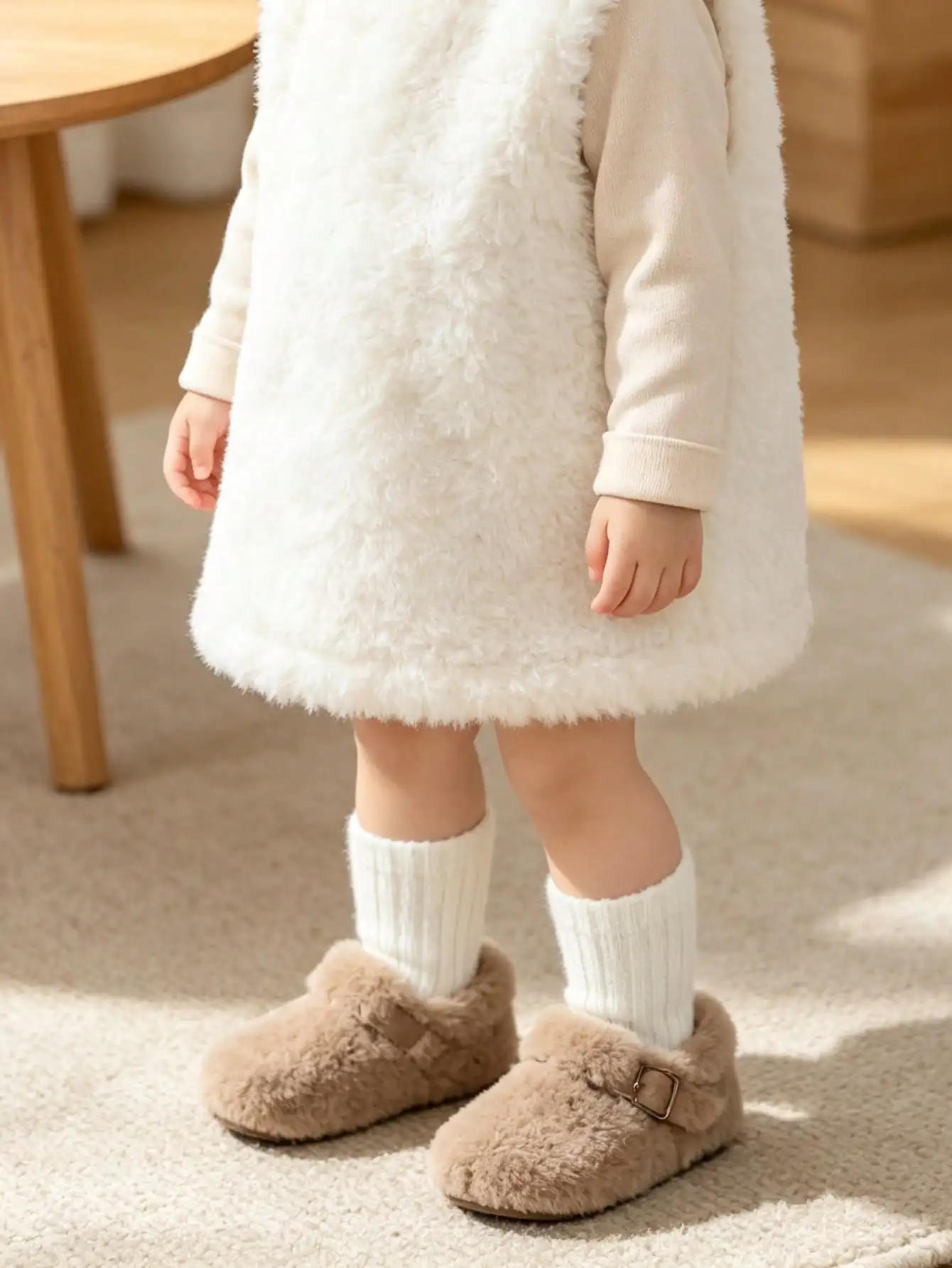 5 Paar Baby- und Kinder-Fleece-gefütterte Stricksocken, dicke warme Thermosocken, Unisex-Kleinkindersocken für den täglichen Gebrauch im Herbst und Winter. – Detail 5
