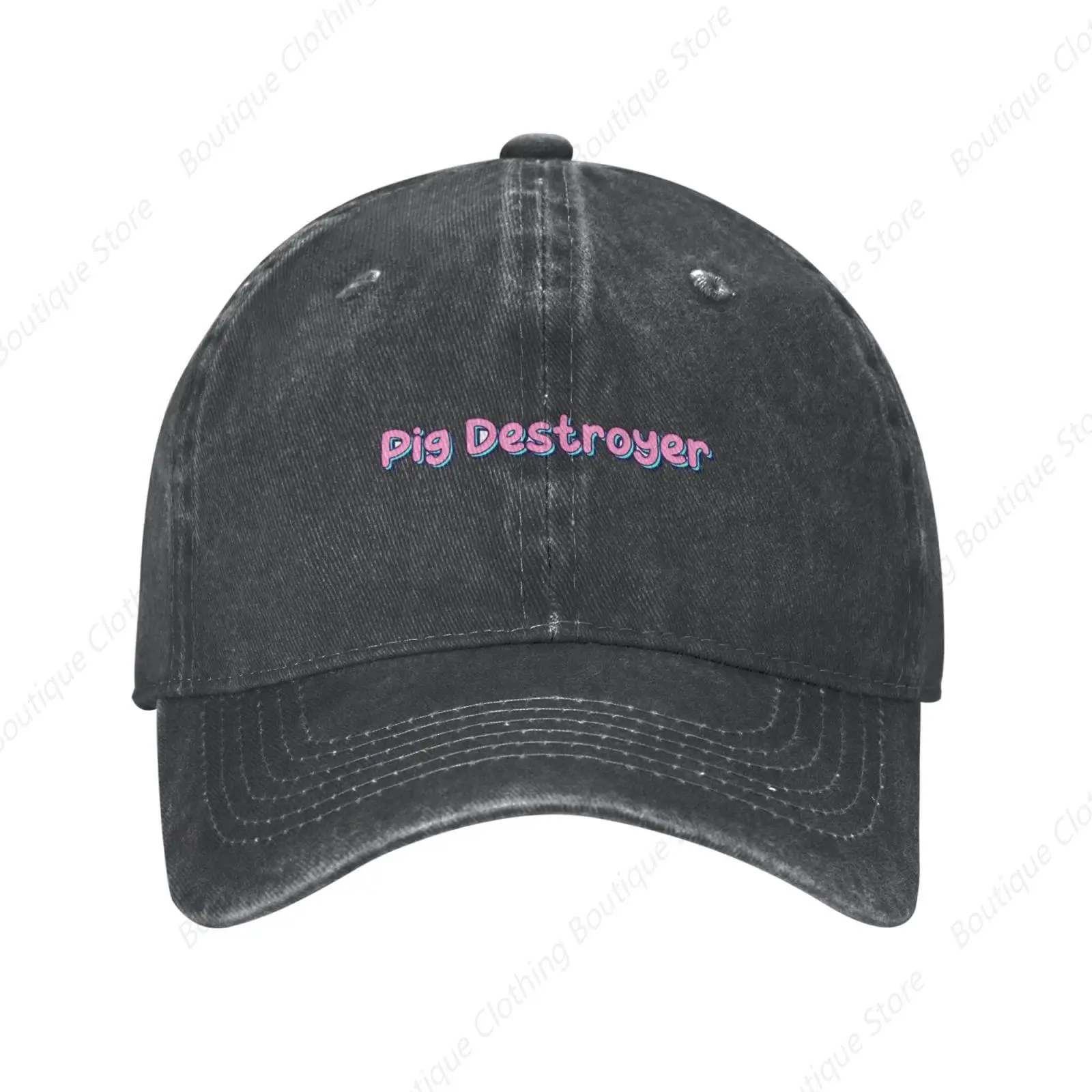 Pig Destroyer Hat Men Women Retro Sports Denim Cap Fashion Adjustable Classic Outdoor Baseball Cap