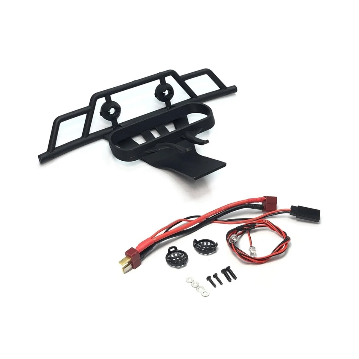 Front Bumper with LED Light for Wltoys 144001 144010 124007 124017 124019 RC Car Upgrades Decoration Parts