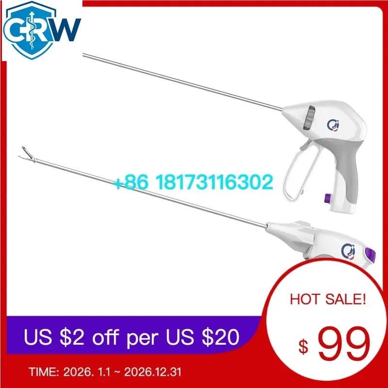 Dispositivo de Sellado de Vasos CRW Ligasure de 5 mm/10 mm, Longitud de 37 cm/20 cm, Compatible con Covidien Ligasure