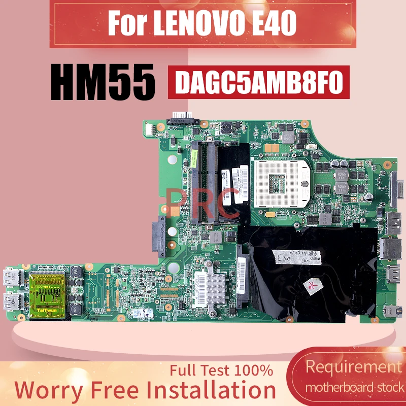 

Материнская плата для ноутбука LENOVO E40 DAGC5AMB8F0 HM55 63Y2130, материнская плата для ноутбука