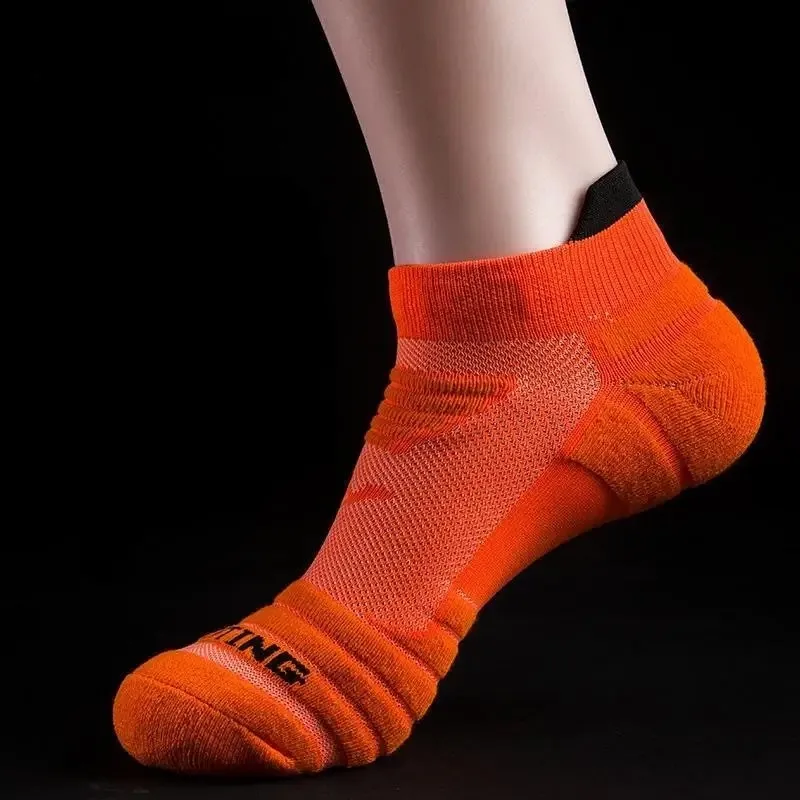 1/4 Pairs Men Professional Outdoor Sports Socks Fashionable Basketball Running Deodorizing Sweat Absorbing Towel Bottom Socks