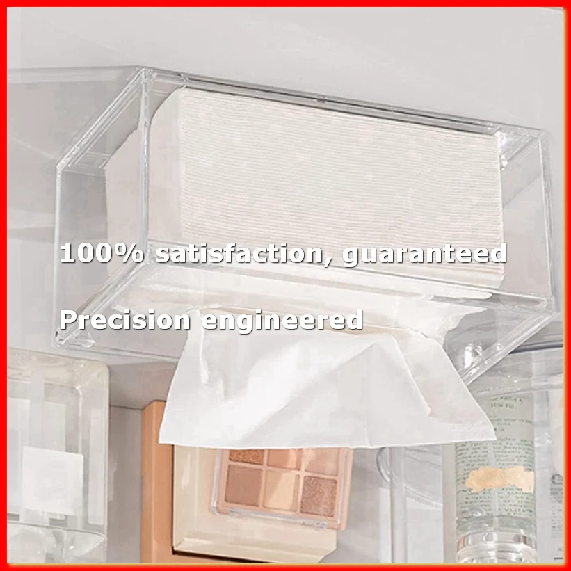 

Acrylic Tissue Box Rectangular Transparent Tissue Box for Office, Home Bathroom Restaurant Lavatory Occasions-A79M