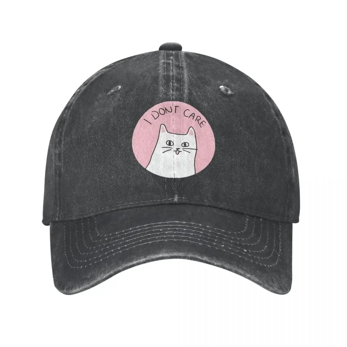 

Baseball Caps Hats I Don't Care Cat Dad Hat For Man Peaked Cap Sun Shade