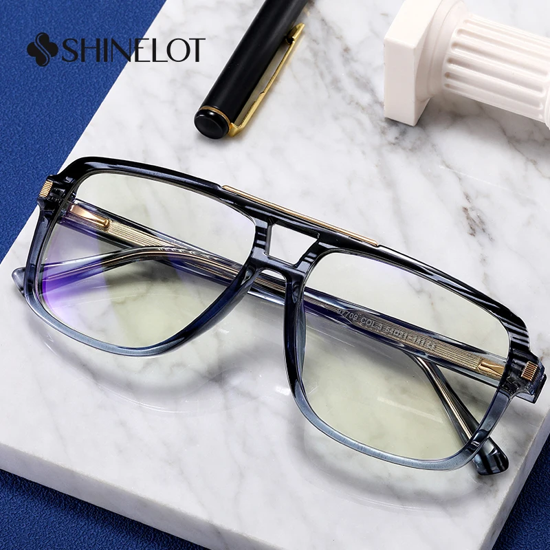 

97709 Rectangle Eyeglasses Prescription Frame Technology Oriented Glasses Full Frame Youth Style Science Geek Durable Eyewear