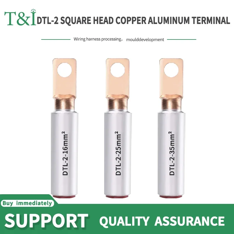 

2/3/5 PCS DTL2-35A 50A 70A 95A Square copper aluminum nose Plastic shell wire and cable dtl-Square copper aluminum nose