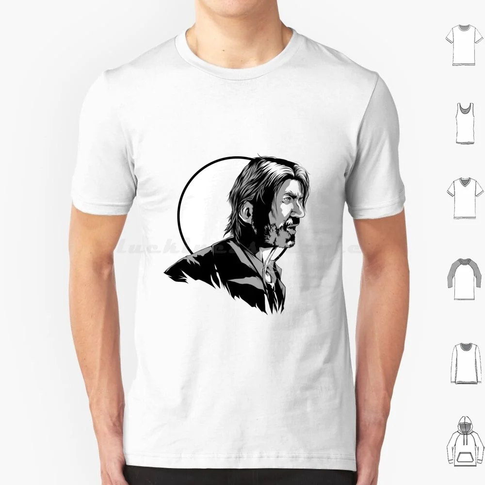 

Черно-серая футболка Alan Wake, хлопковая крутая футболка 6xl Alan Wake Alan Wake 2, Илянkka Villi Remedy