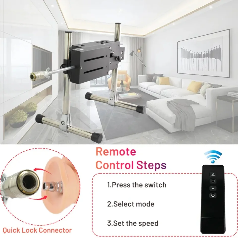 FREDORCH Remote Control Telescopic Sex Machine wIth Dildo Suction Cup Anal Massage for Men Women Couple Masturbation Sexual Kit view 4