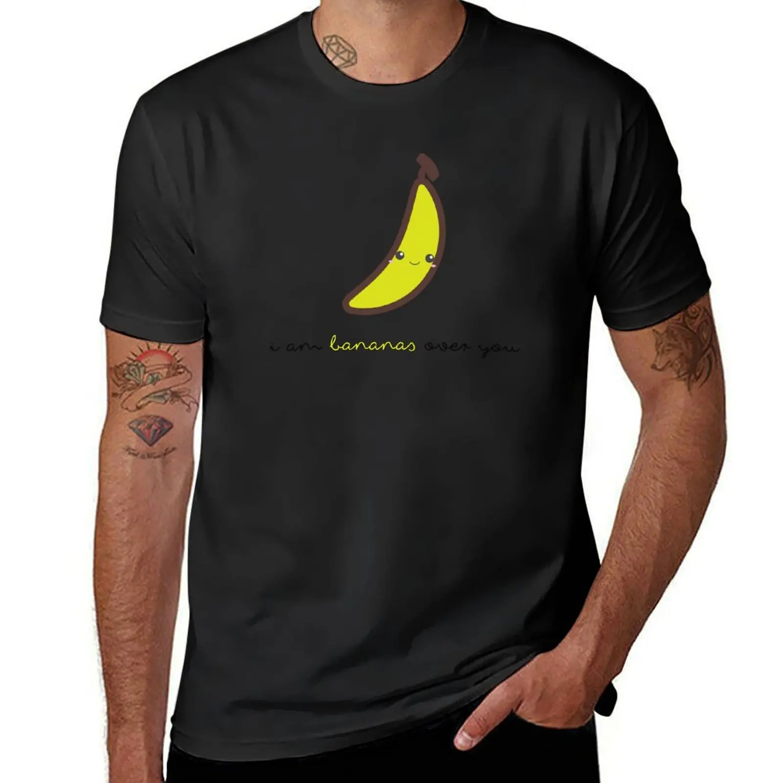 Fruit Puns - I am bananas over you T-Shirt animal prinfor boys Aesthetic clothing men t shirts