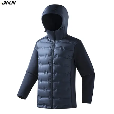 JNLN Men Women Winter Duck Down Jacket Unisex Warm Fleece Jacket Outdoor Windproof Windbreaker Hiking Camping Climbing Coat