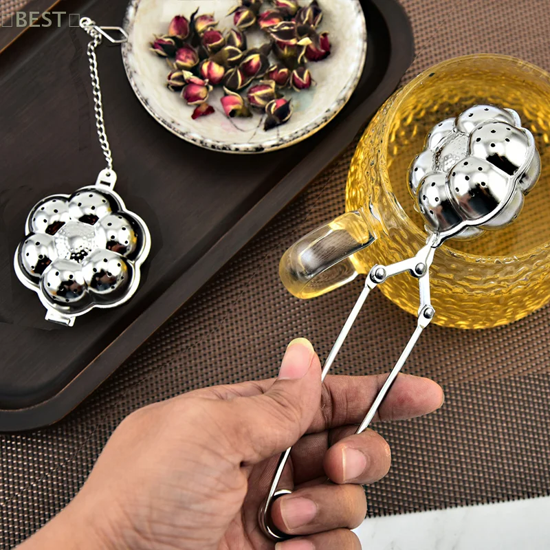 

Creative Stainless Steel Tea Infuser Teapot Tray Spice Tea Strainer Herbal Filter Teaware Accessories Kitchen Tools