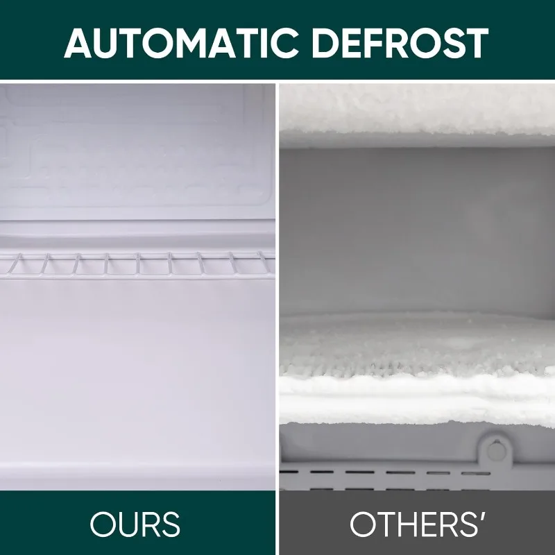 Mini frigorifero retrò Upstreman da 1,7 piedi, termostato regolabile, apribottiglie laterale, manico in metallo, frigorifero compatto -FR17 PRO