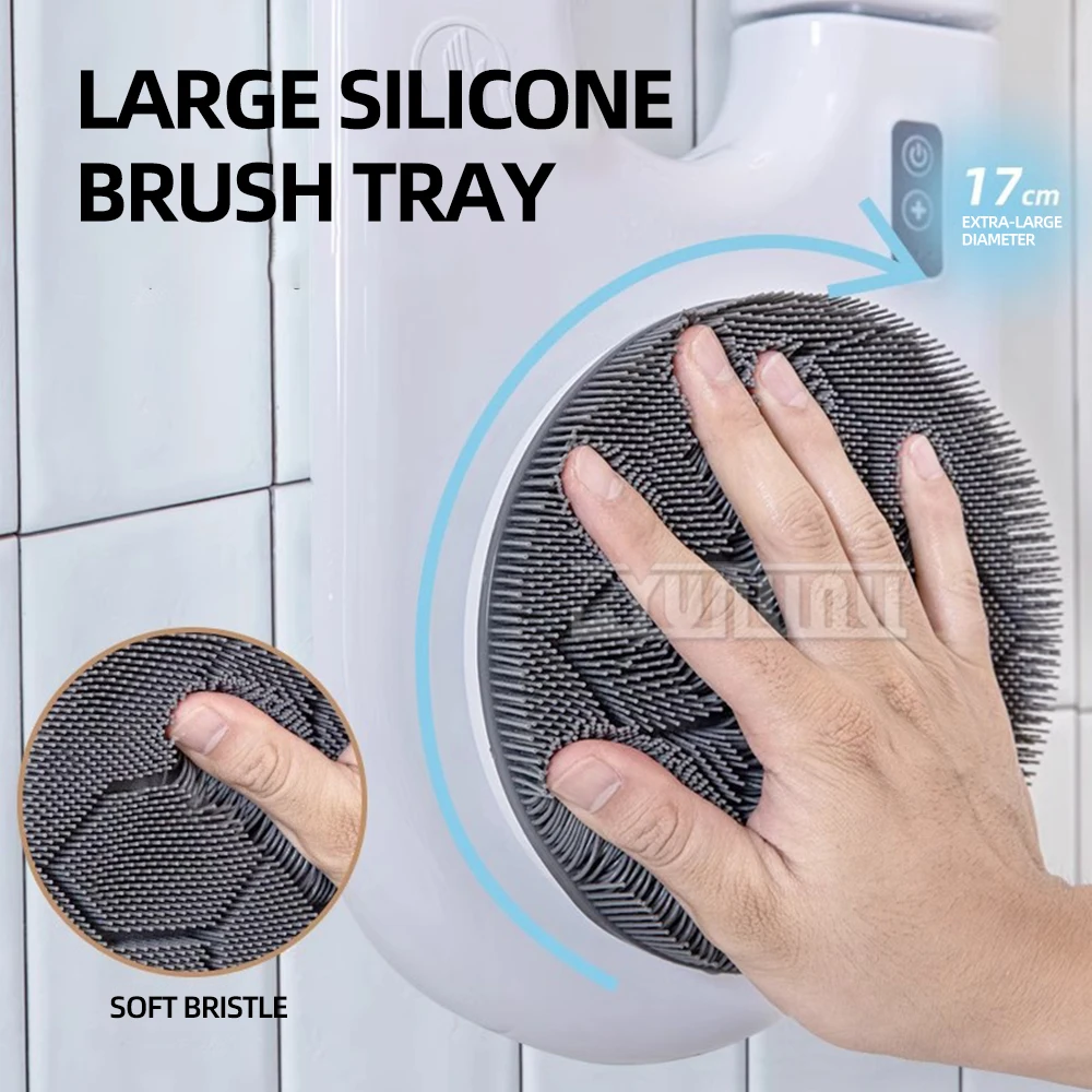 Bath artifact electric bath brush wall-mounted automatic back