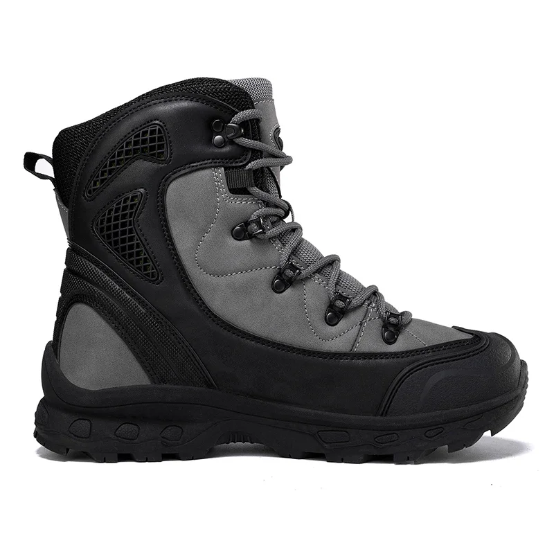 VIPOL 2025 New Men\'s Outdoor Hiking Shoes with Thick Soles Waterproof Men Outdoor Army Boots Platform Boots